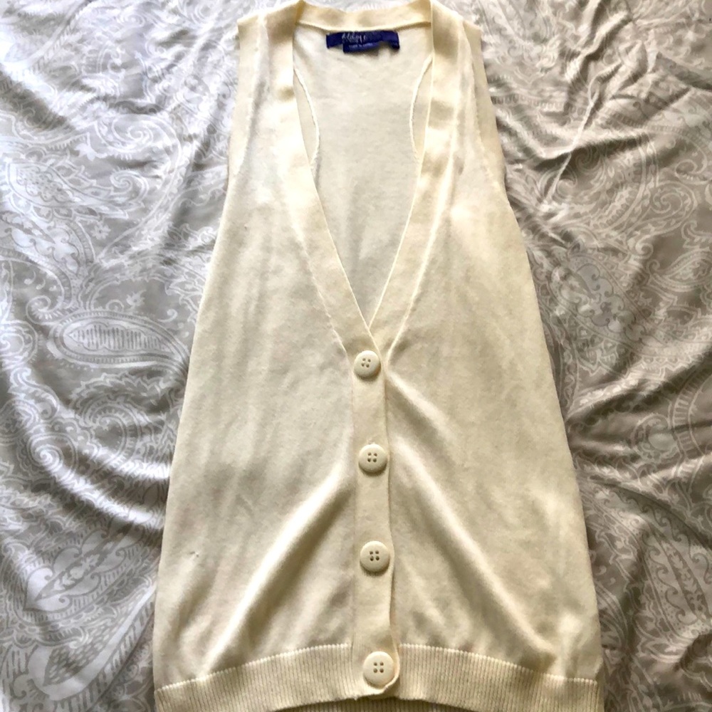 Long, vest cardigan